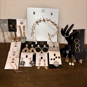 Bridal Headband, Earrings & Rings Jewelry Lot NWT